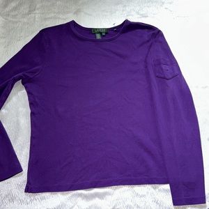 [ R L R ] Ralph  LAUREN long sleeves tee women Large